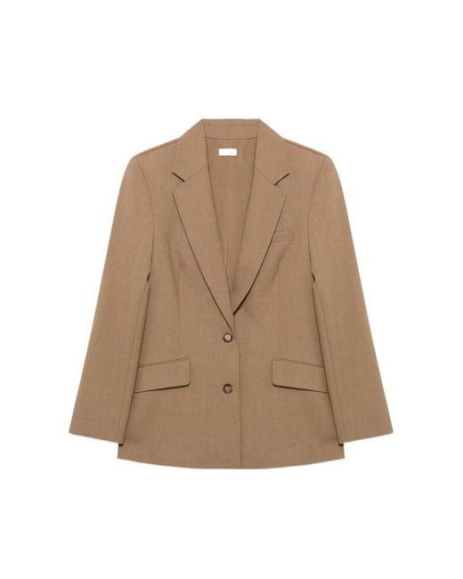 Jonathan Simkhai Brown Moren Pleated Back Blazer