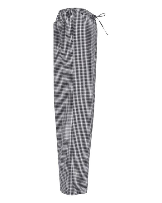 DUNST Gray Check Elastic-Waist Pants