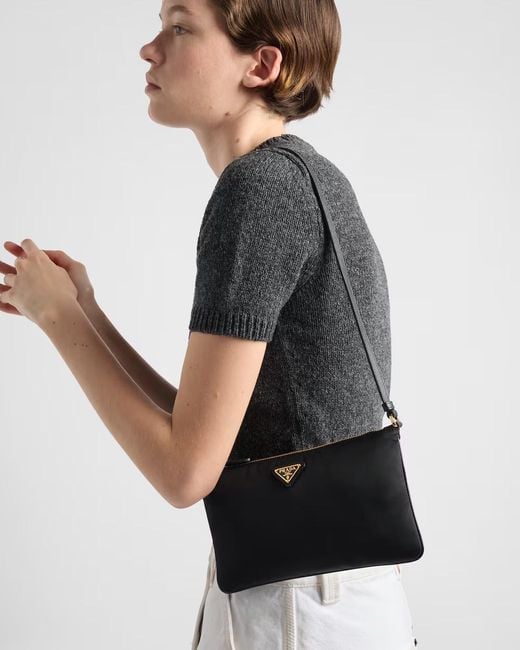 Prada Black Logo Shoulder Bag