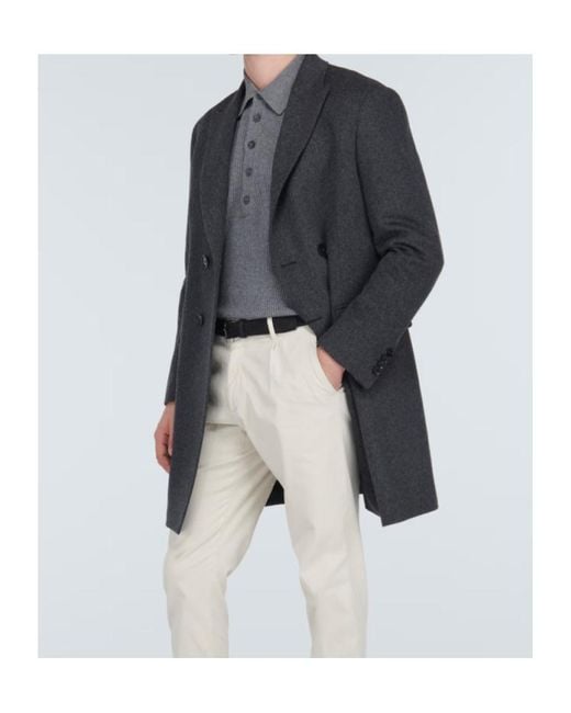 Zegna Black Long-Sleeved Coat for men