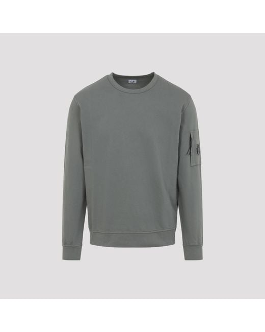 C P Company Gray Logo Patch Sweatshirt for men