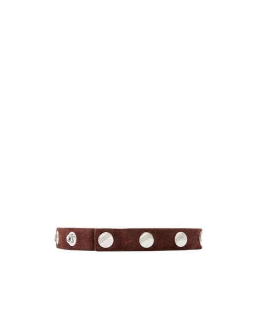 The Attico White The Eyelet Detailed Belt