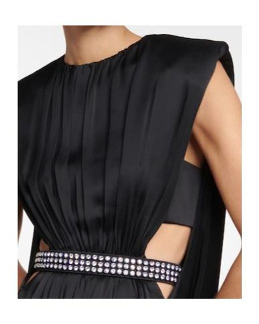 Stella McCartney Black Embellished Satin Minidress