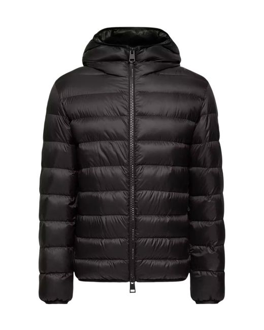 Moncler Black Alrai Hooded Zip-Up Short Padded Jacket for men