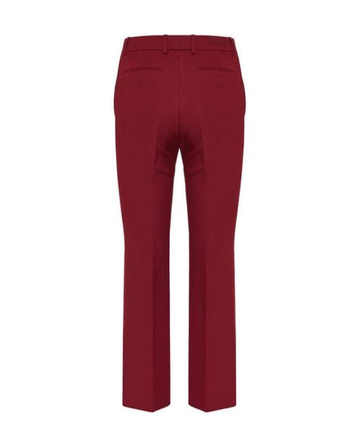 Gucci Logo Embroidered Tailored Trousers