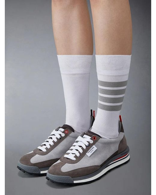 Thom Browne Gray Tech Runner Sneakers
