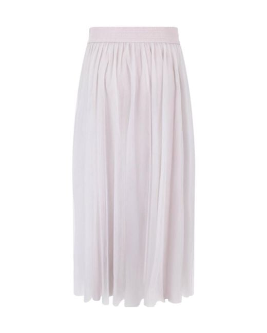 Fabiana Filippi White Elastic Waist Midi Skirt
