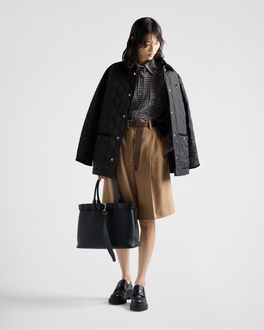 Prada Natural Camel-Hair Bermudas