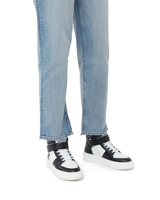 Ganni Black Sporty Mix High Top Sneakers