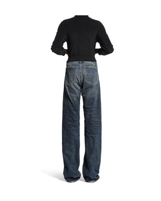 Balenciaga Blue Fitted Low-Waisted Jeans