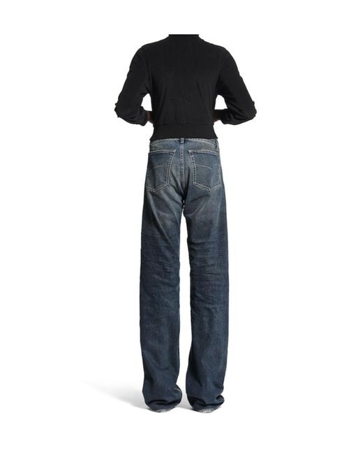 Balenciaga Blue Fitted Low-Waisted Jeans