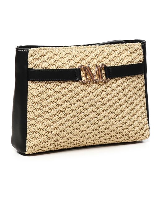 Max Mara Metallic Zipper Clutch