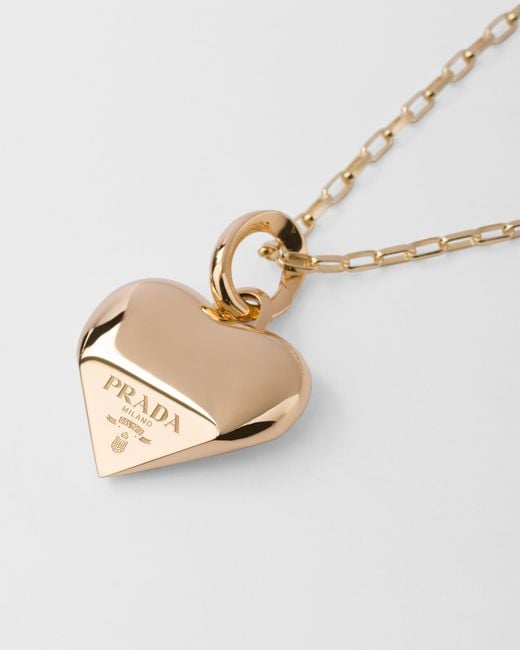 Prada White Eternal Small Pendant Necklace for men