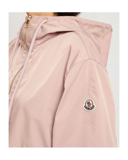 Moncler Pink Cassiopea Hooded Shell Jacket