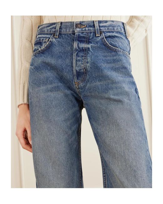 Nili Lotan Blue Briana Straight-Leg Jeans