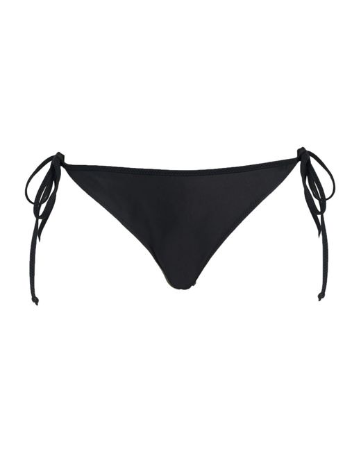 Ganni Black Printed Tie Bikini Pants