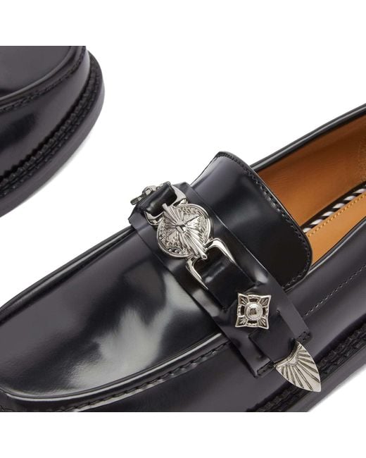 Toga Black Low-Heel Loafers