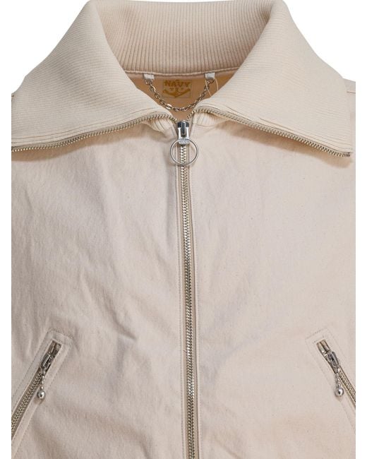 Kapital Natural Zip-Front Ribbed-Cuff Jacket for men