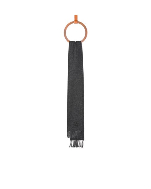 Loewe Multicolor Logo Patch Fringed Edge Scarf