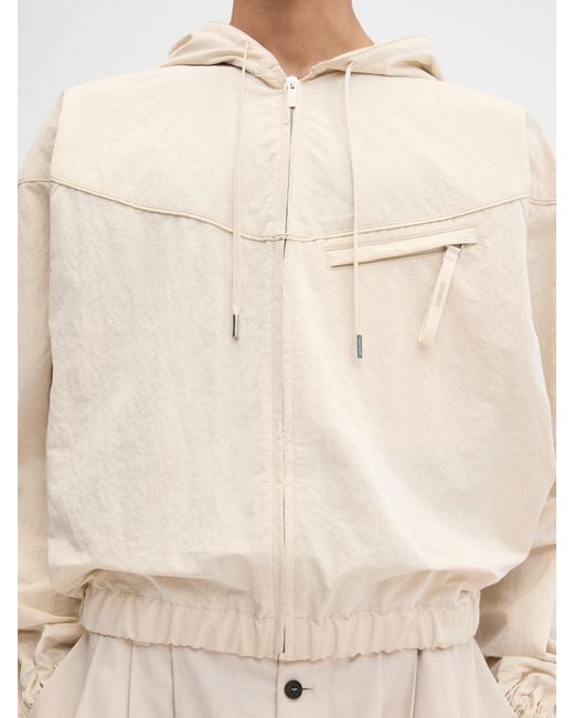 Jacquemus Natural Hooded Zip-Up Jacket for men