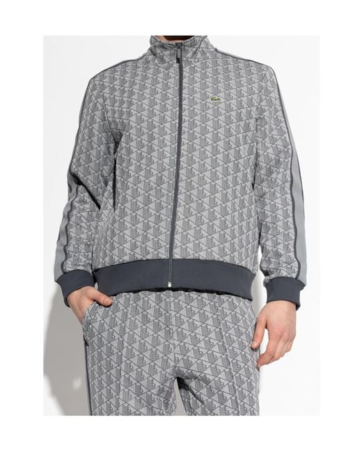 Lacoste Gray Paris Zip-Up Track Jacket for men