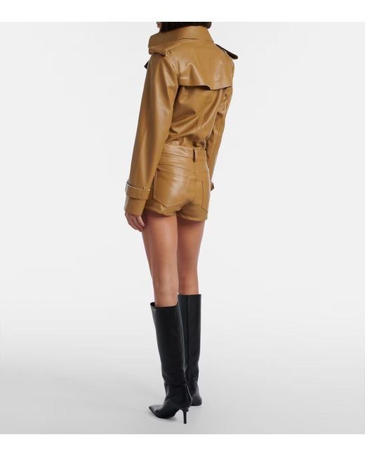 Norma Kamali Natural Pu Shorts