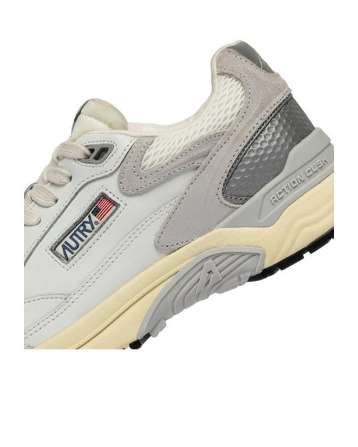 Autry White Hyperway Low-Top Sneakers