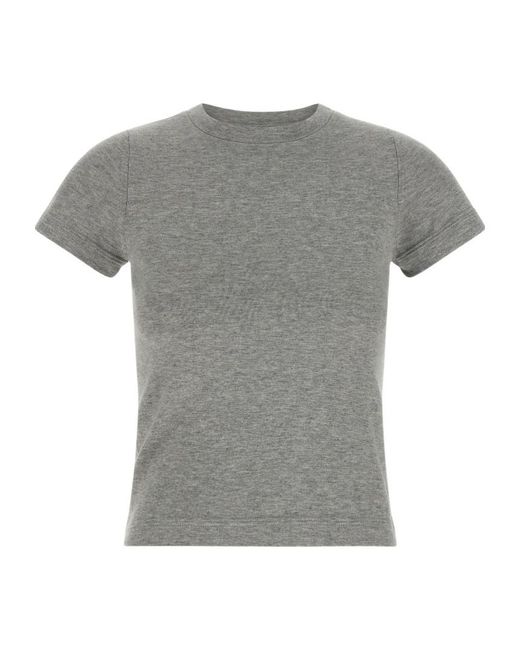 Extreme Cashmere Gray America Fitted Knitted T-Shirt