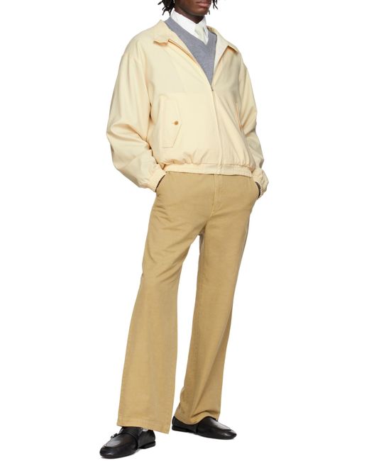 Auralee Natural Finix Pleated Pants for men