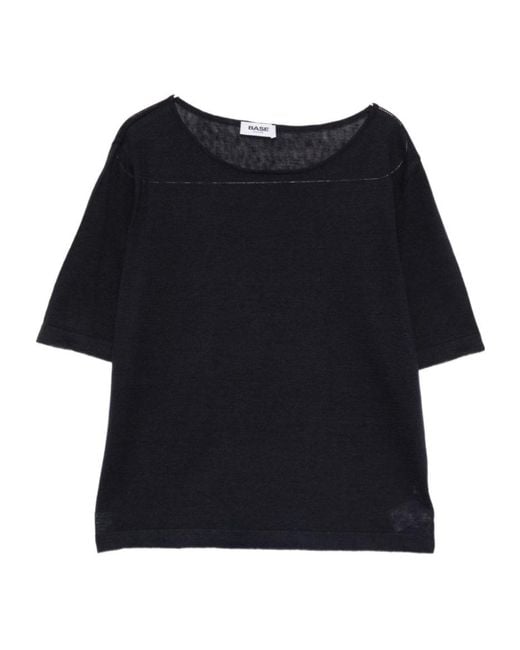 Baserange Black Crew-Neck T-Shirt