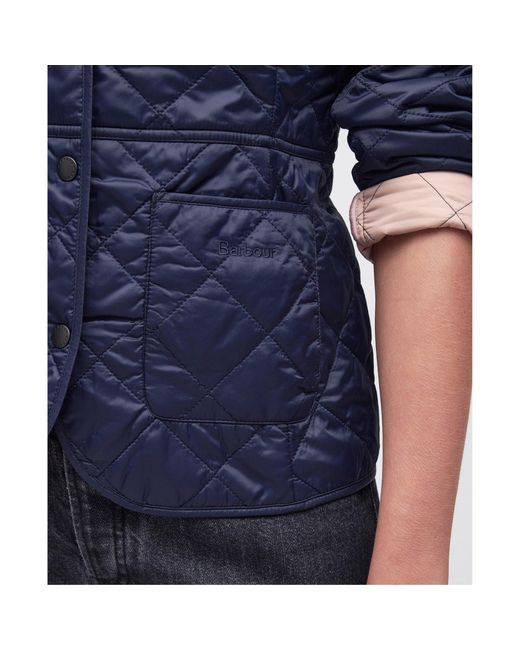 Barbour Blue Quilted Long-Sleeved Casual Jacket