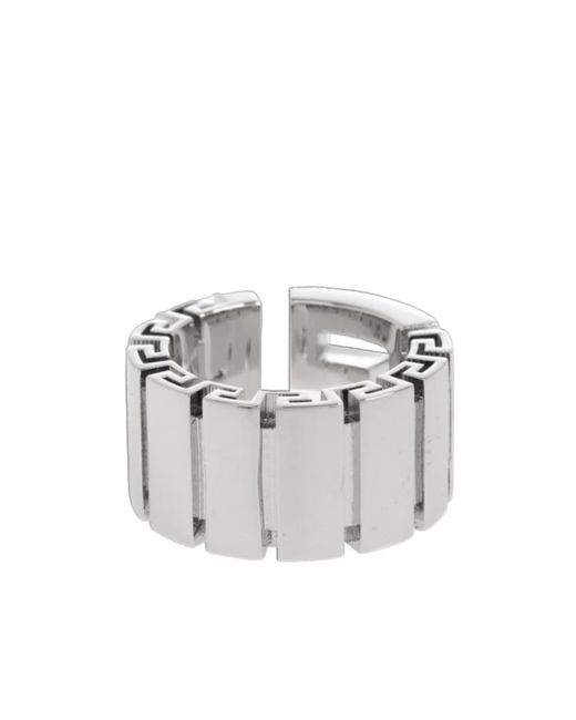 Versace White Greek Pattern Ring