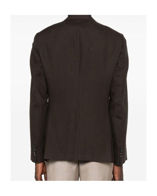 Emporio Armani Black Single-Breasted Blazer for men
