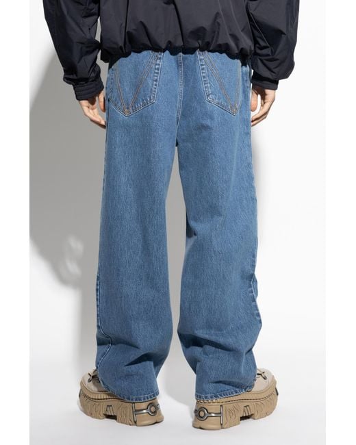 Vetements Blue High-Waisted Baggy Jeans for men