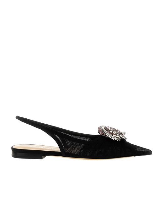 Mach & Mach Black Mach Mach Galaxy Slingback Flats