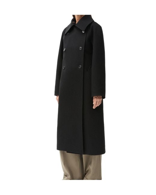 Loewe Black Double-Breasted Coat
