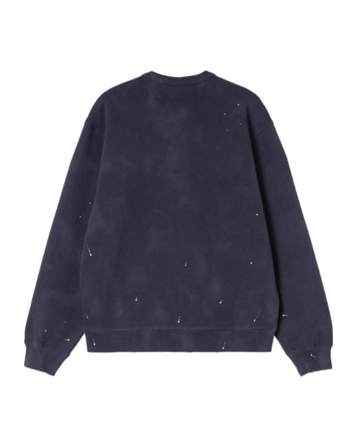 Carhartt Blue Wip Painter Logo Printed Sweatshirt for men