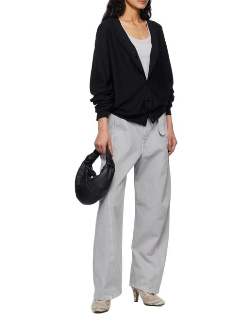 Lemaire Gray Long Sleeved Buttoned Cardigan for men