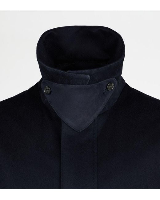 Tod's Blue Flap-Pocket Coat for men