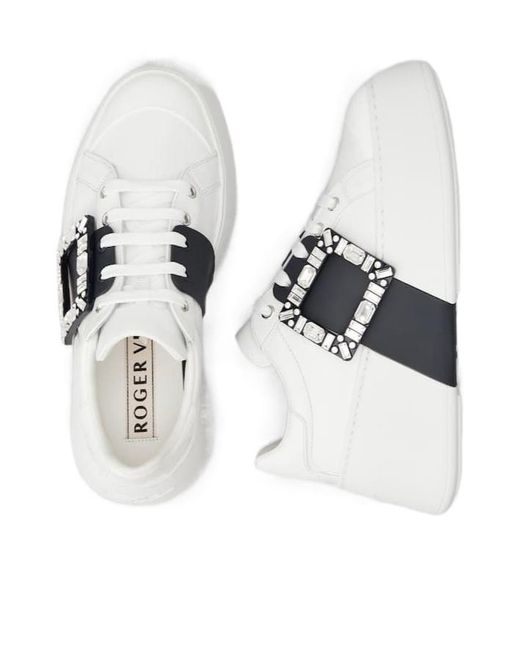 Roger Vivier White Viv' Skate Sneakers