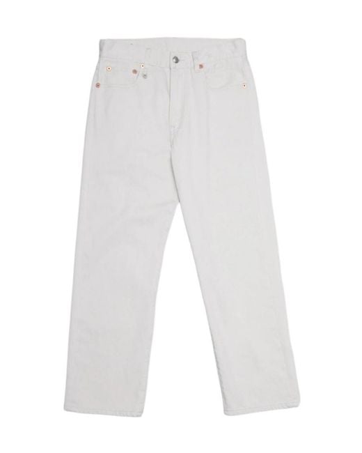 R13 White Belt-Loop Jeans