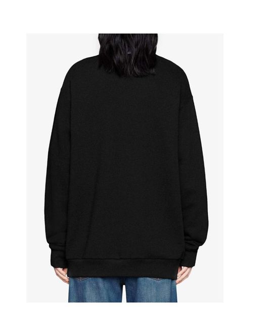 Gucci Black Tennis Oversized Sweatshirt