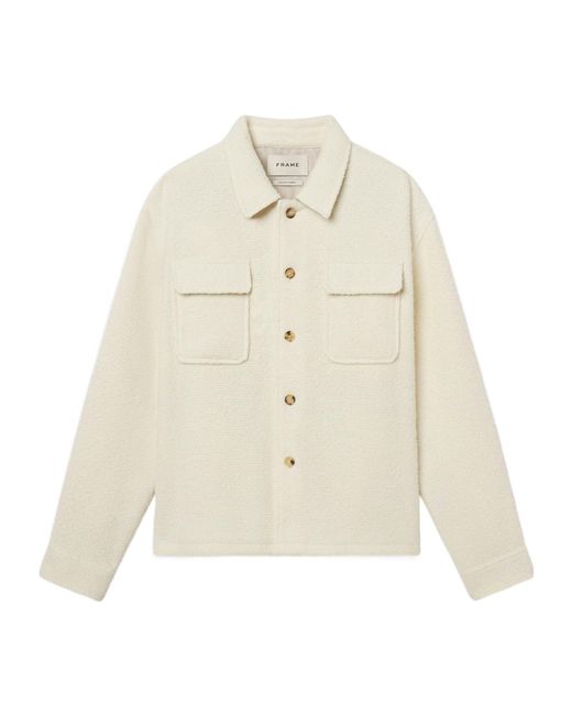 FRAME White Tweed Casual Jacket for men