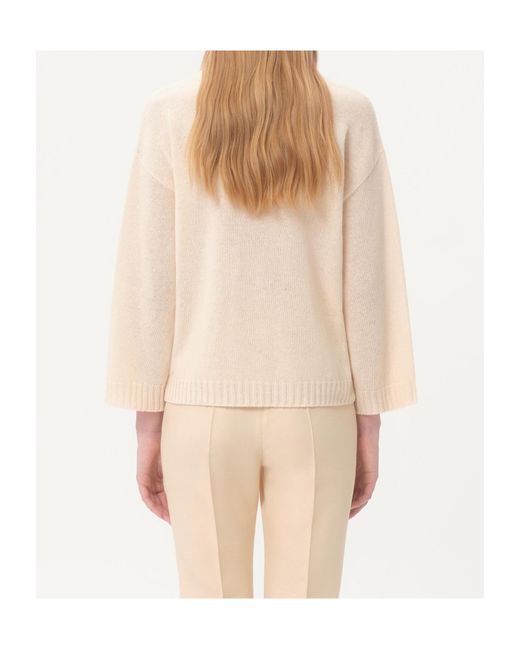 Valentino Natural Embellished Long-Sleeved Jumper
