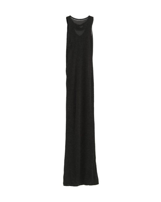 Paloma Wool Black Pleated Sleeveless Dress