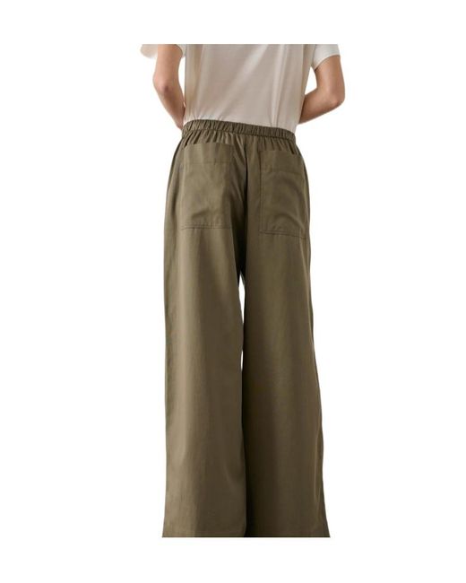 Soeur Natural Drawstring Pleated Palazzo Pants