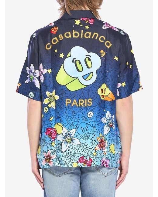 Casablanca Blue Collage D'Icones Shirt for men