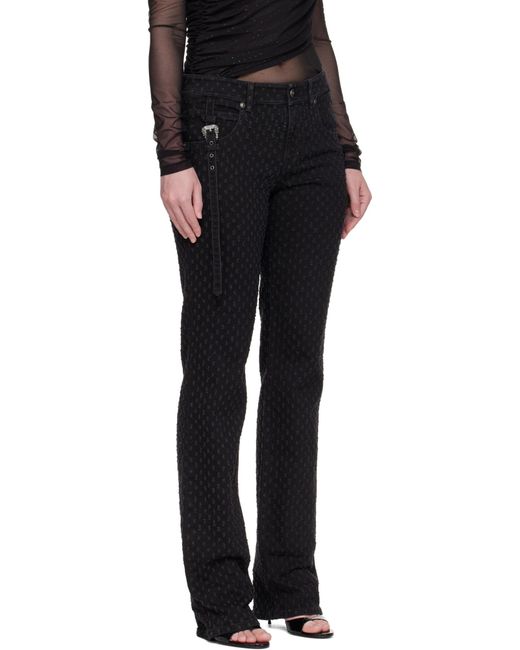 Versace Jeans Black Couture High Rise Slim Fit Jeans