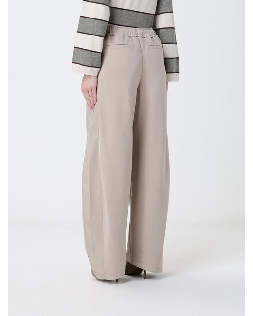 Brunello Cucinelli Gray Drawstring Casual Pants