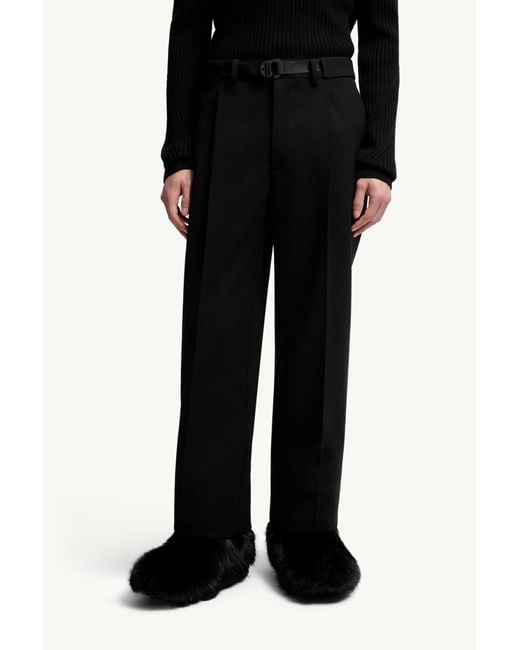 Moncler Black Straight-Leg Trousers for men